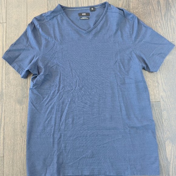 Light Blue Hugo Boss V-Neck T-shirt - Picture 1 of 4